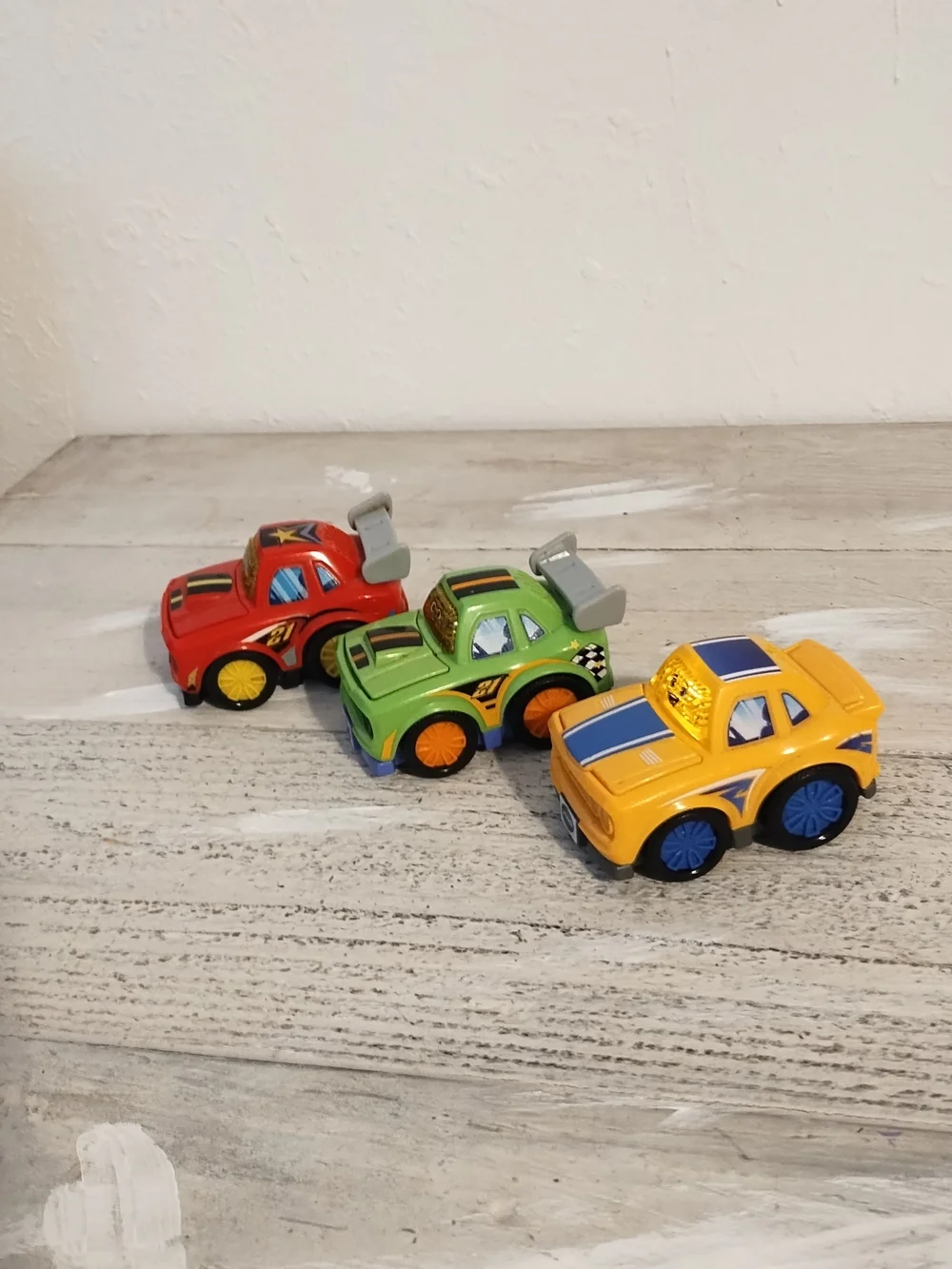 VTech Go Go Smart Wheels Revved Up Blue & Red Race Car Lot Of 3 very good